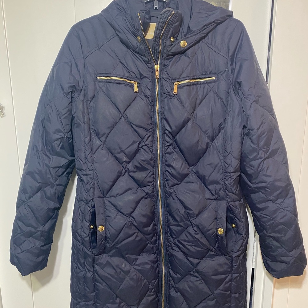 Michael kors hooded puffer coat (medium length)